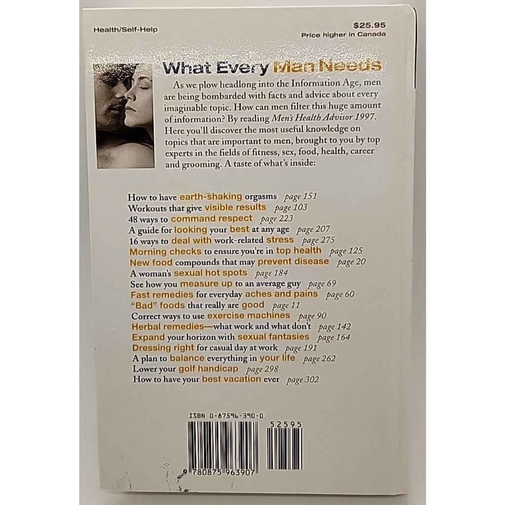 Mens Health Advisor 1997 - Hardcover By Michael -Edited By Lafavore