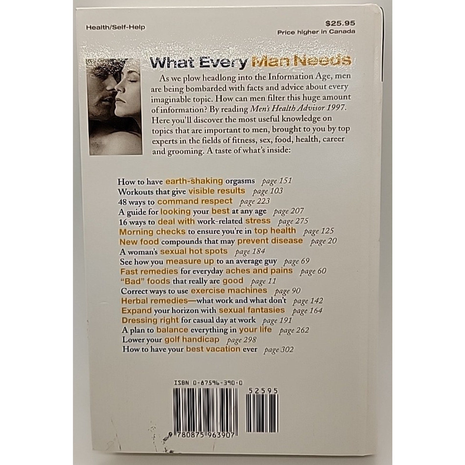 Mens Health Advisor 1997 - Hardcover By Michael -Edited By Lafavore