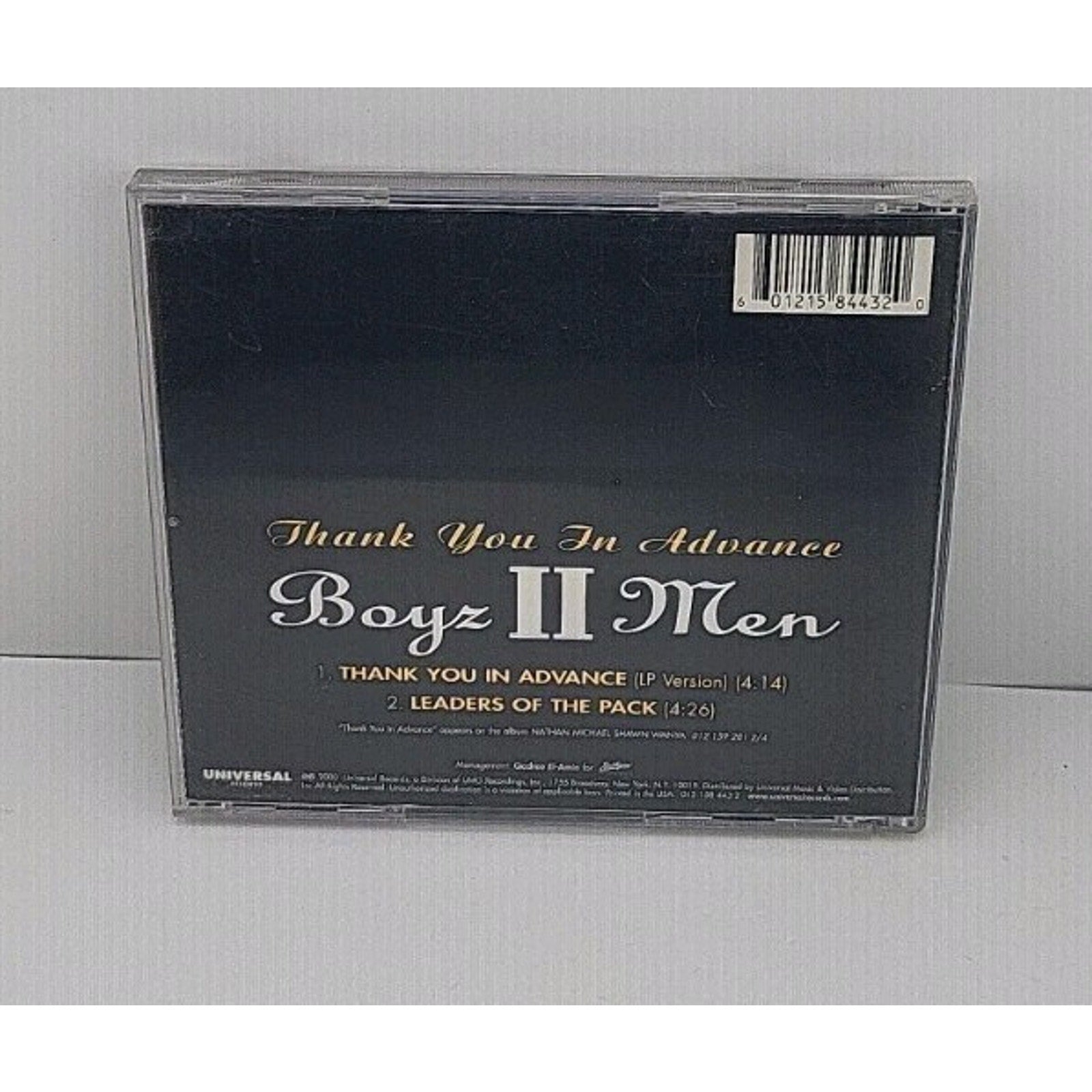 Thank You in Advance by Boyz II Men (CD Single, 2000)