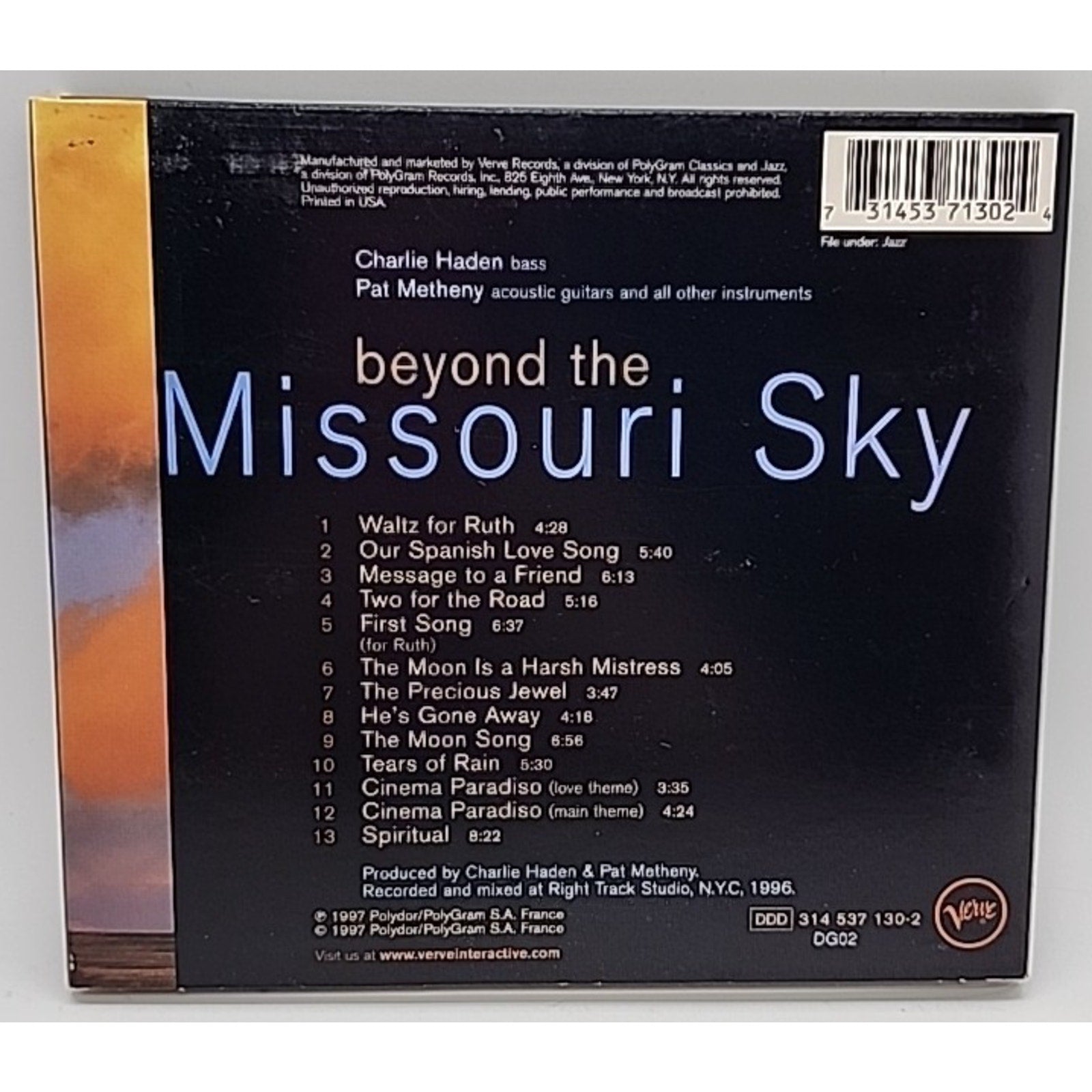 Beyond the Missouri Sky: Short Stories by Haden, Charlie / Metheny, Pat (CD)
