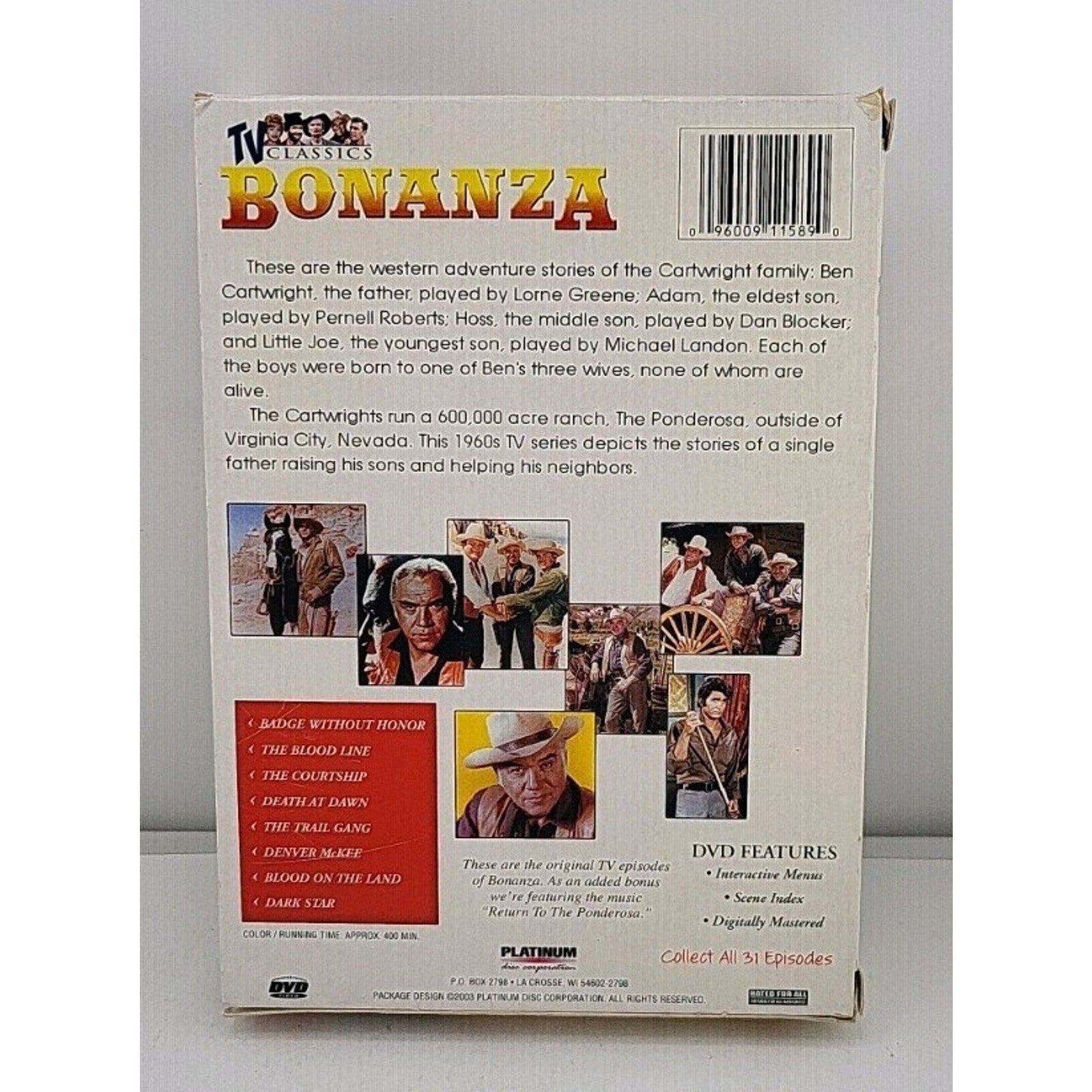 Bonanza, Vols. 3 4 (DVD, 2003, 2-Disc Set)