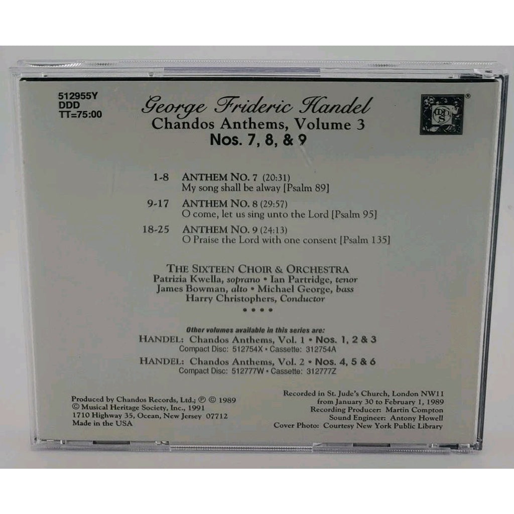 Handel: Chandos Anthems Volume 3 (CD)