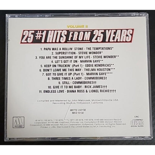 25 #1 Hits From 25 Years, Vol. II CD