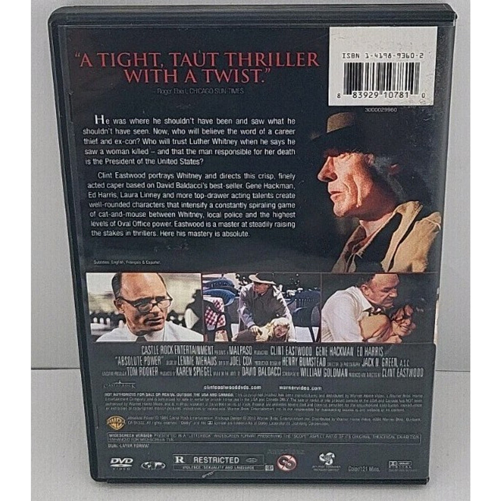 Absolute Power (DVD, 1997)