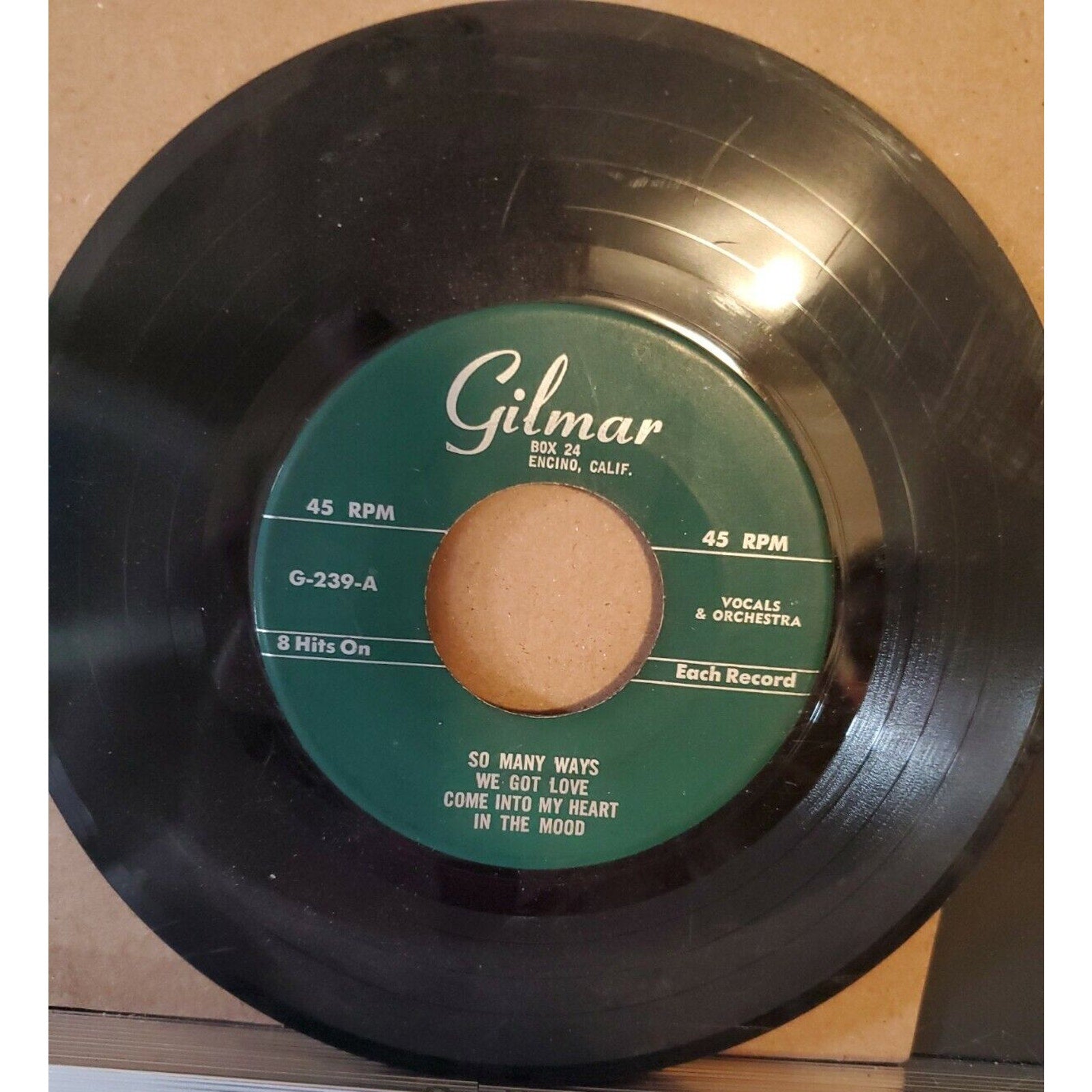 Unknown Artist - 8 Hits on Each Record - Gilmar - G-239
