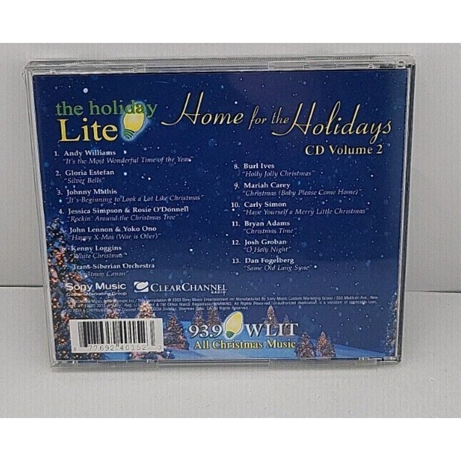 The Holiday Lite "Home For The Holidays" CD Volume 2 93.9 WLIT
