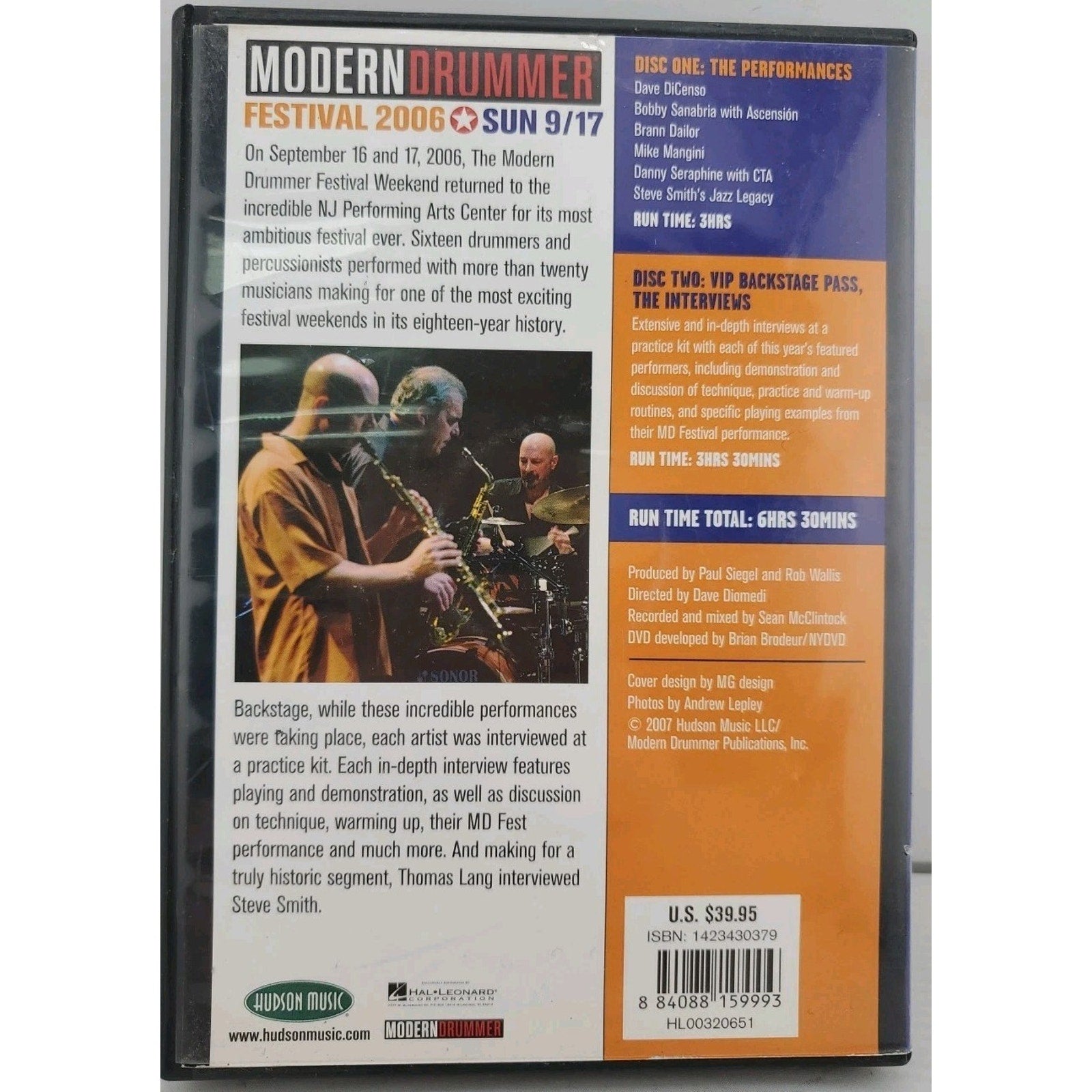 Modern Drummer Festival 2006 Sun 9/17 Dvd Disk 2 Only