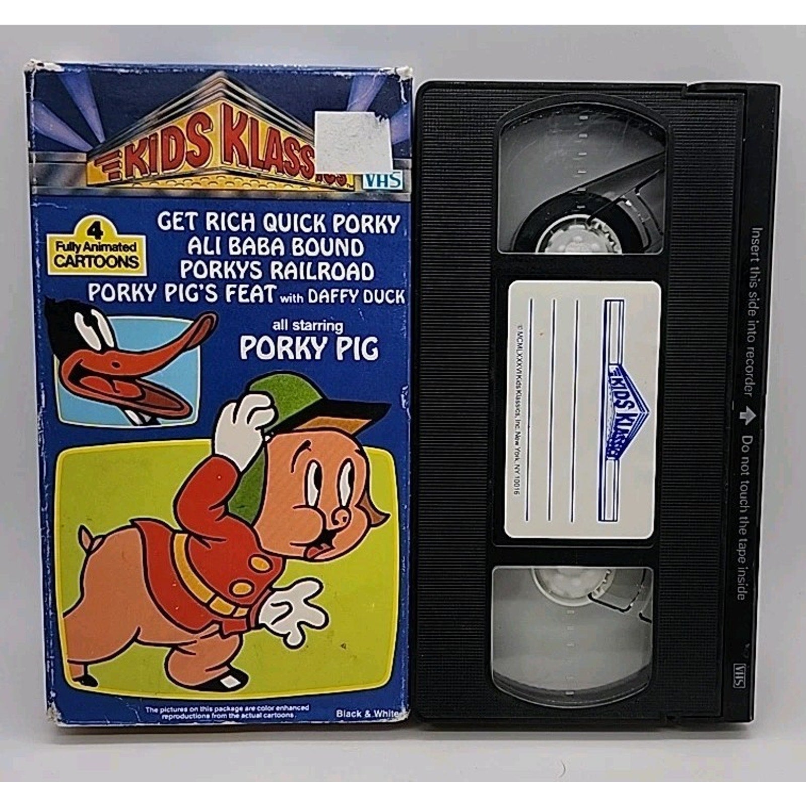 Kids Klassics 4 Animated Cartoons Starring Porky Pig VHS Tape 1985