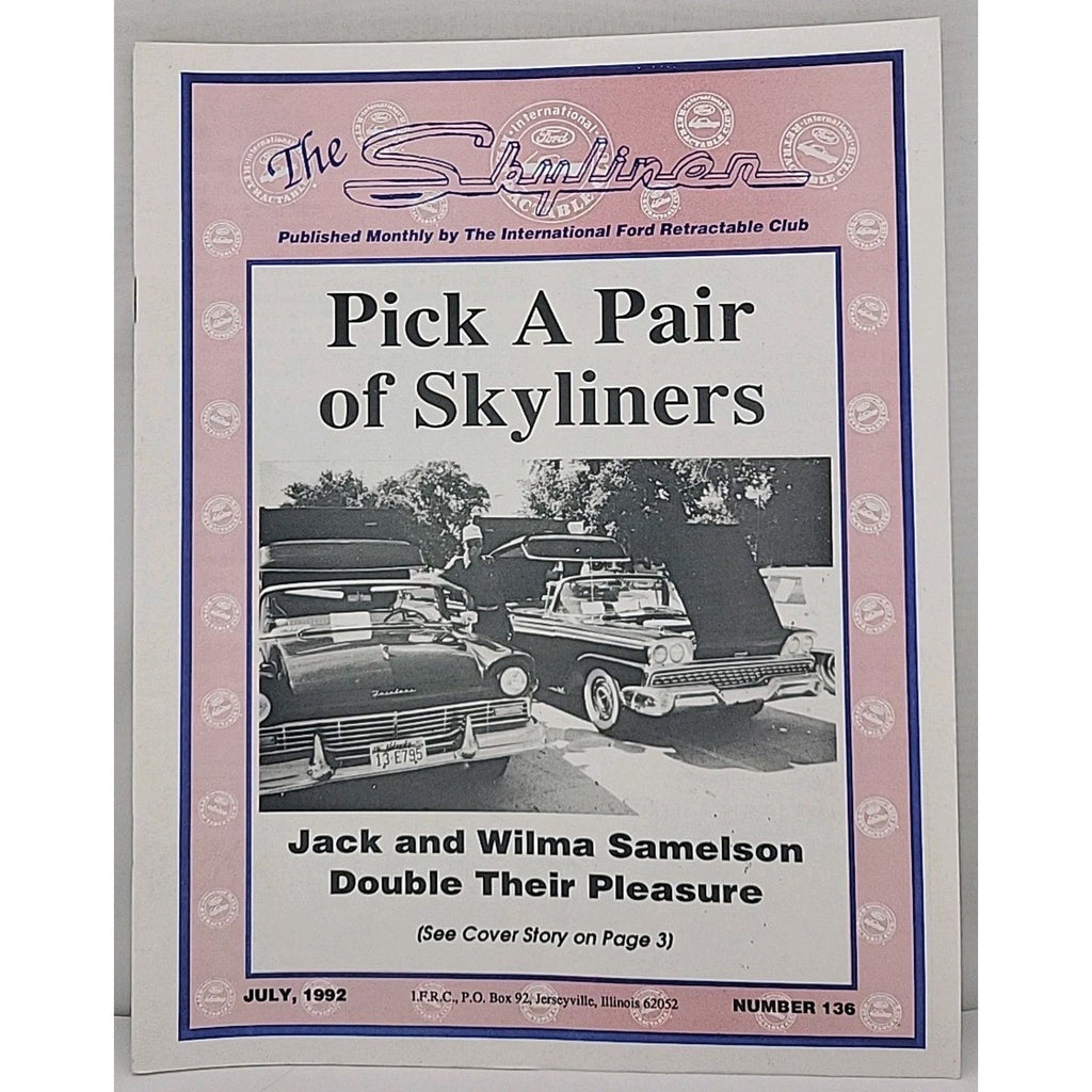 The Skyliner - International Retractable Club - July 1992 Number 136