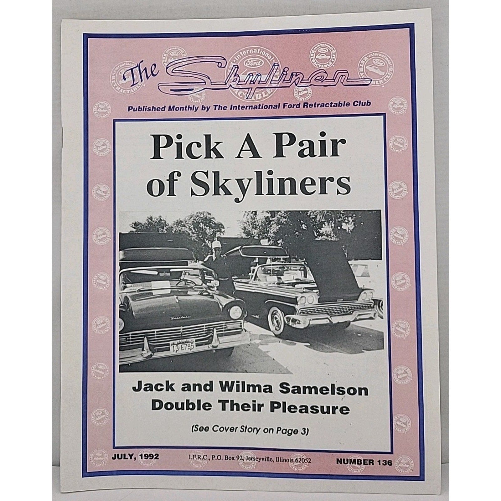 The Skyliner - International Retractable Club - July 1992 Number 136