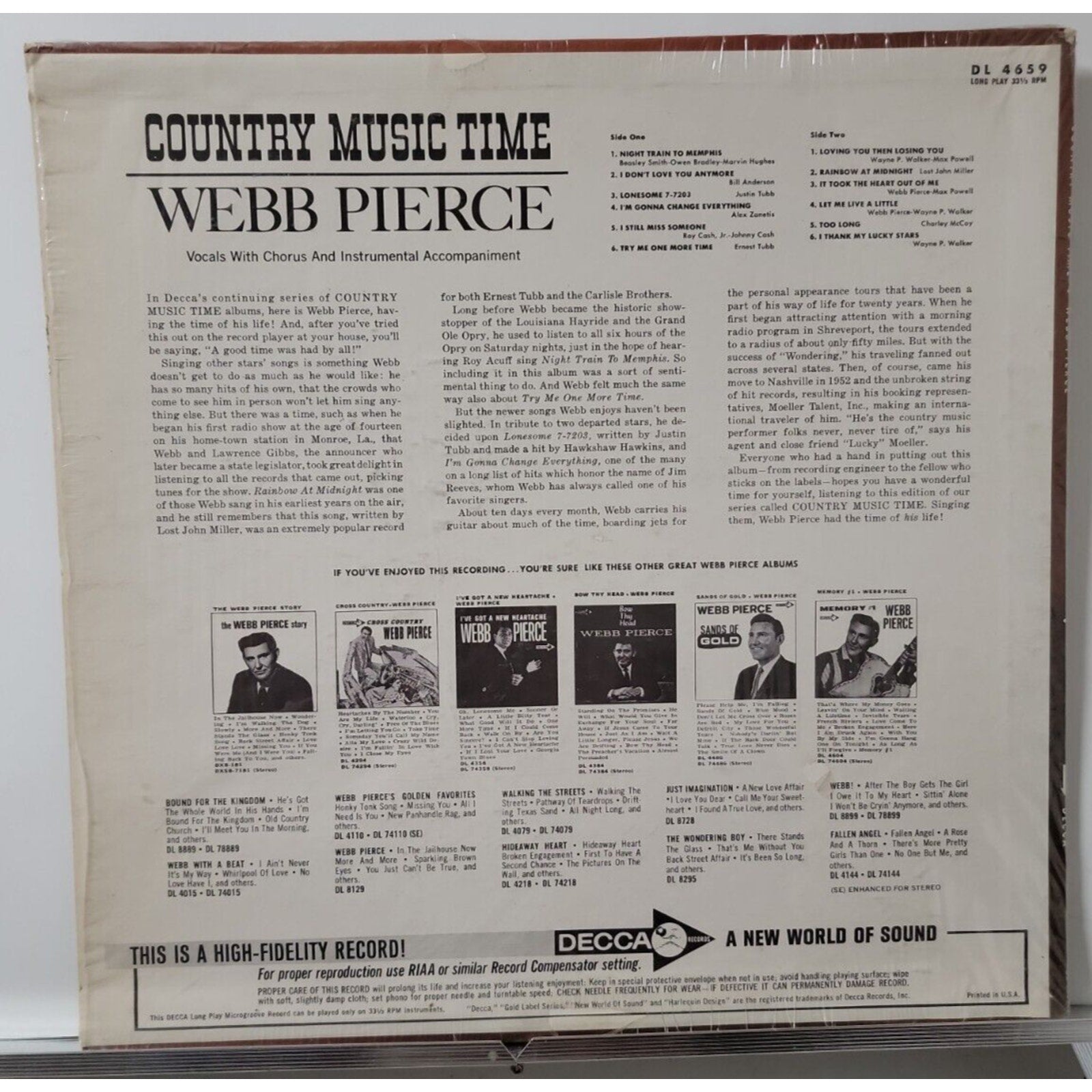 Webb Pierce – Country Music Time (Record)