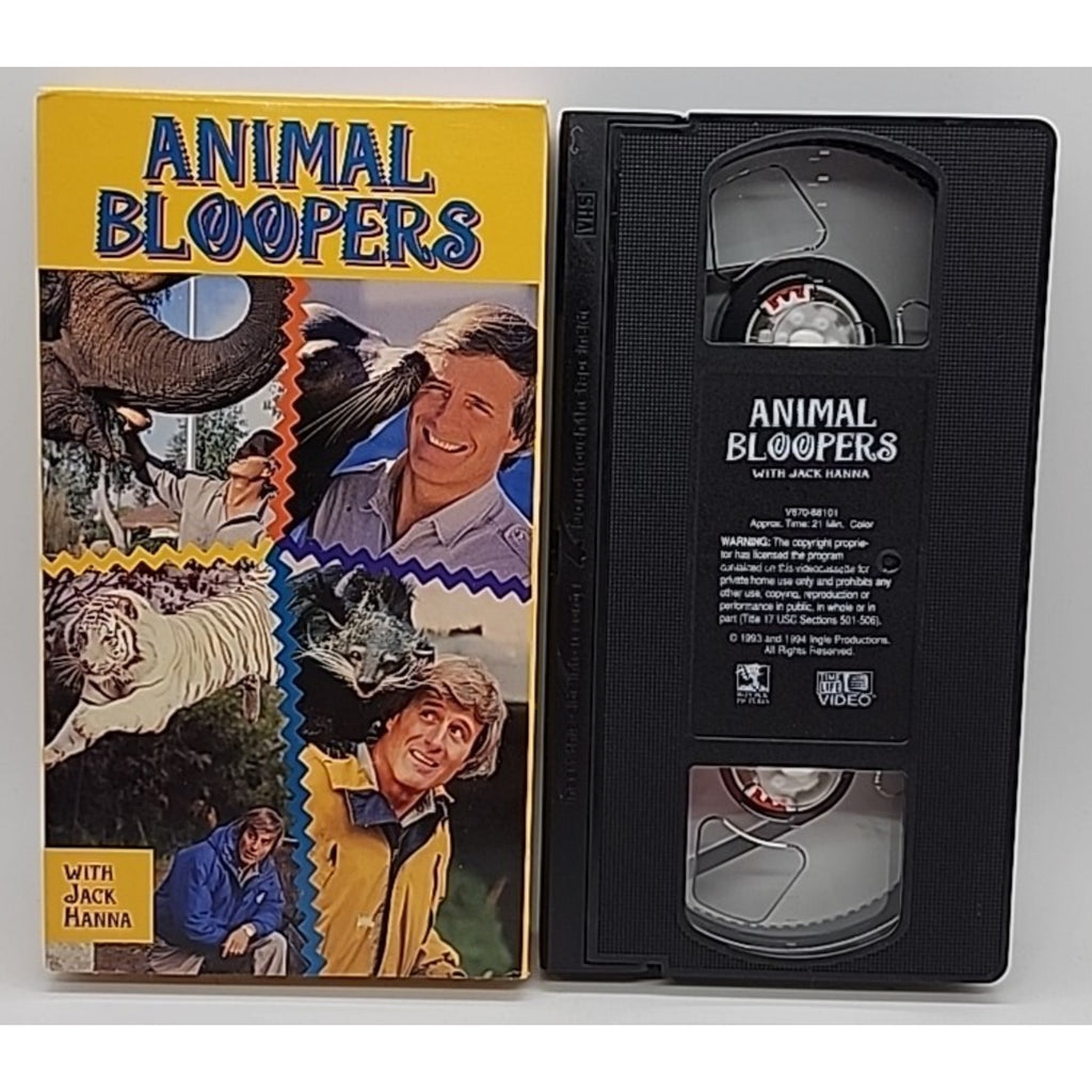 Animal Bloopers with Jack Hanna VHS 1994 Animal Nature Documentary Classic Film
