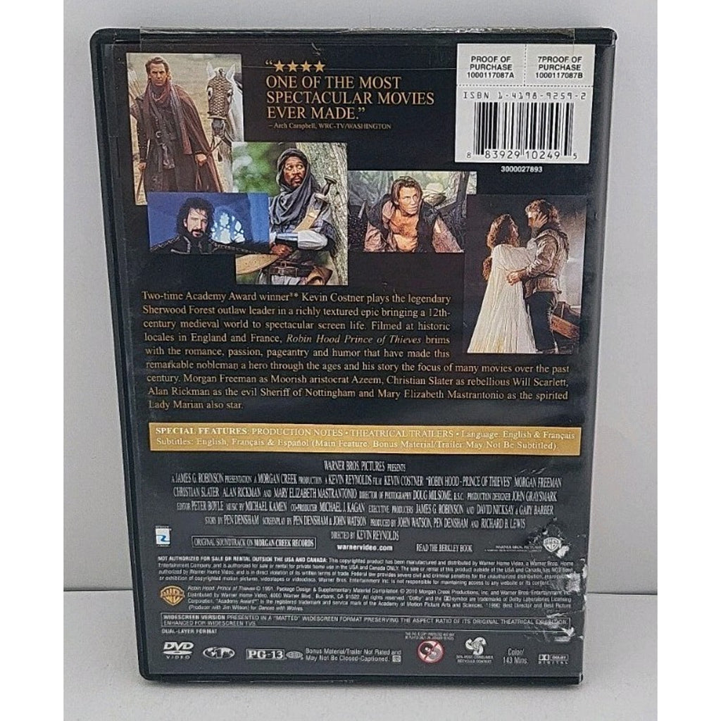 Robin Hood: Prince of Thieves (DVD, 1991)