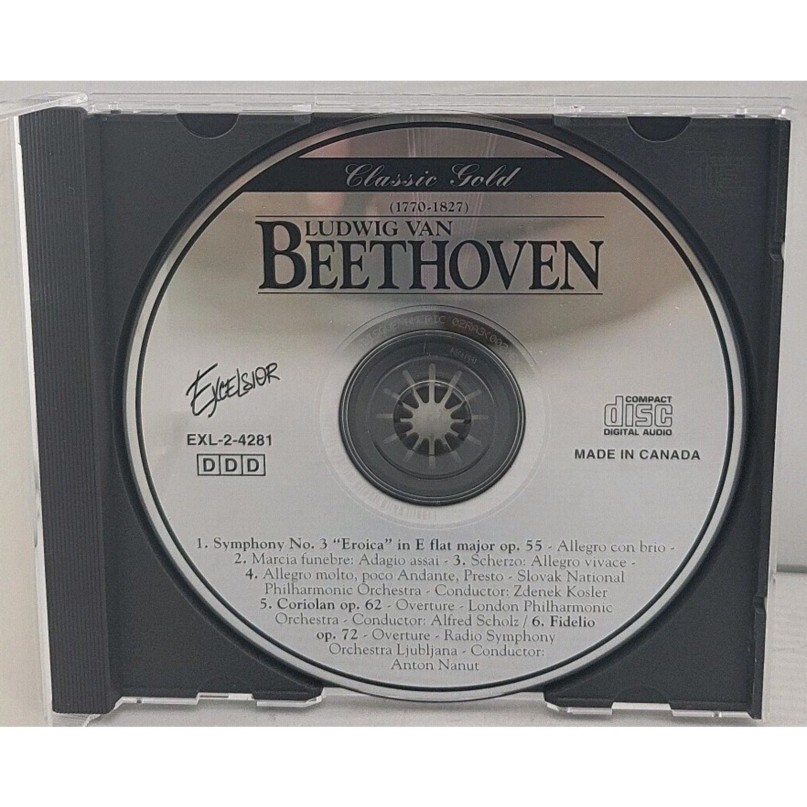 Excelsior Classic Gold Ludwig Van Beethoven Symphony No 3 Eroica CD