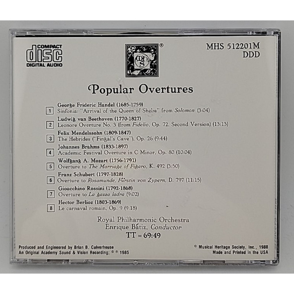Popular Overtures MHS 512201M CD