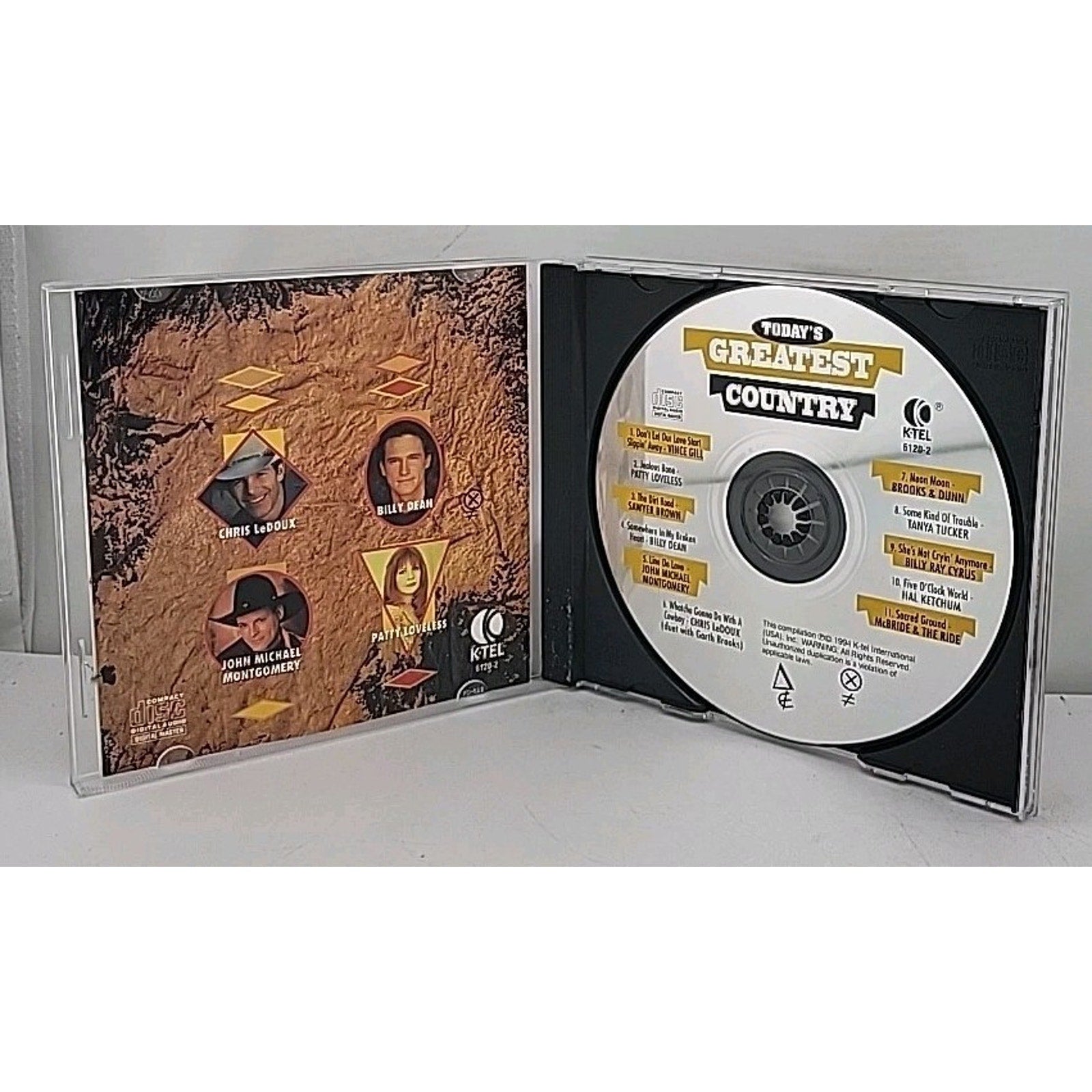 Today's Greatest Country by Various Artists (CD, Mar-1994, K-Tel Distribution)