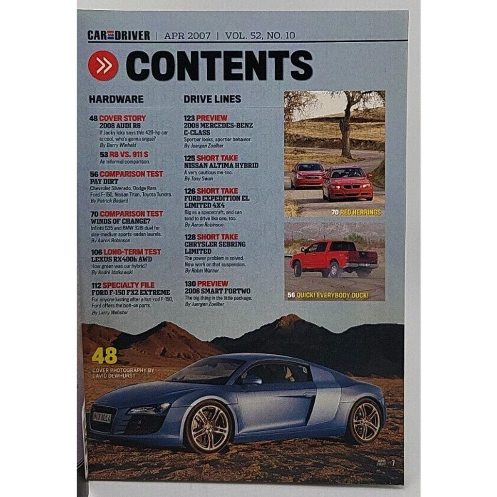 Car And Driver Magazine - April 2007 - Vol. 52 No. 10