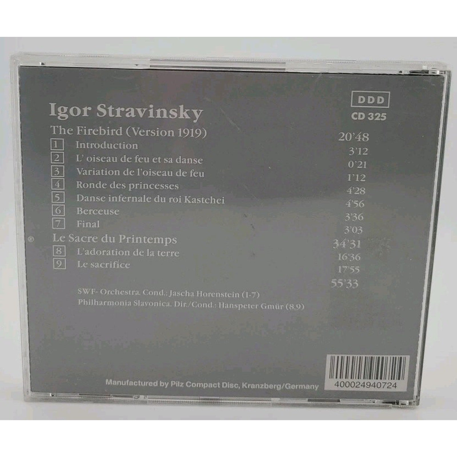 Vienna Master Series Igor Stravinsky The Firebird (Version 1919) (CD)