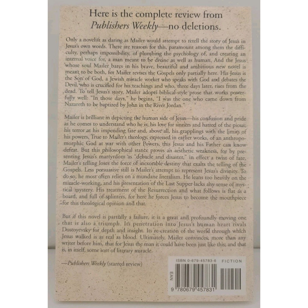 Gospel According to the Son by Norman Mailer (1997, Paperback)