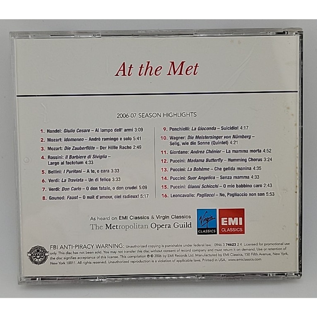 The Metropolitan Opera - At The Met [2006 -07 Season Highlights] (CD)