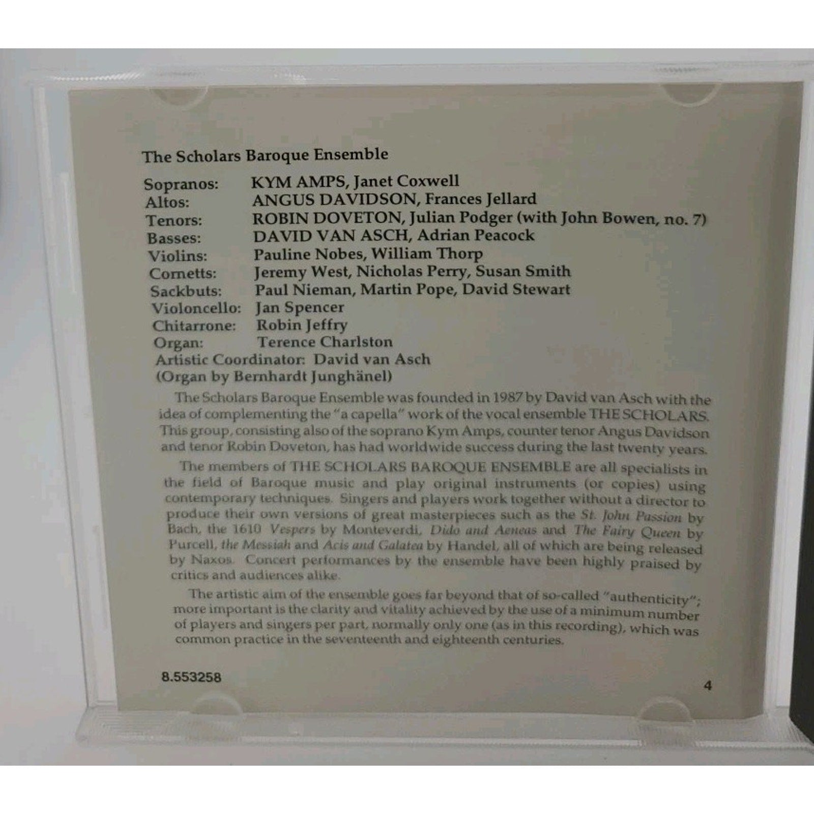 Messiah by Handel / Scholars Baroque Ensemble (CD, 1995)