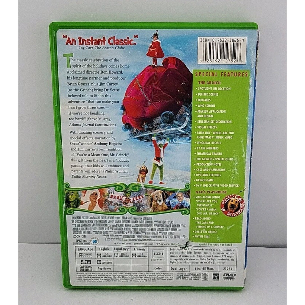 How the Grinch Stole Christmas (DVD, 2001, Fullscreen)