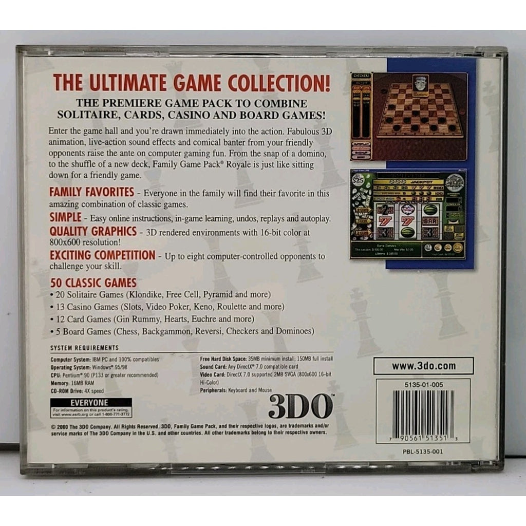 Family Game Pack Royale Jewel Case (PC, 2000)