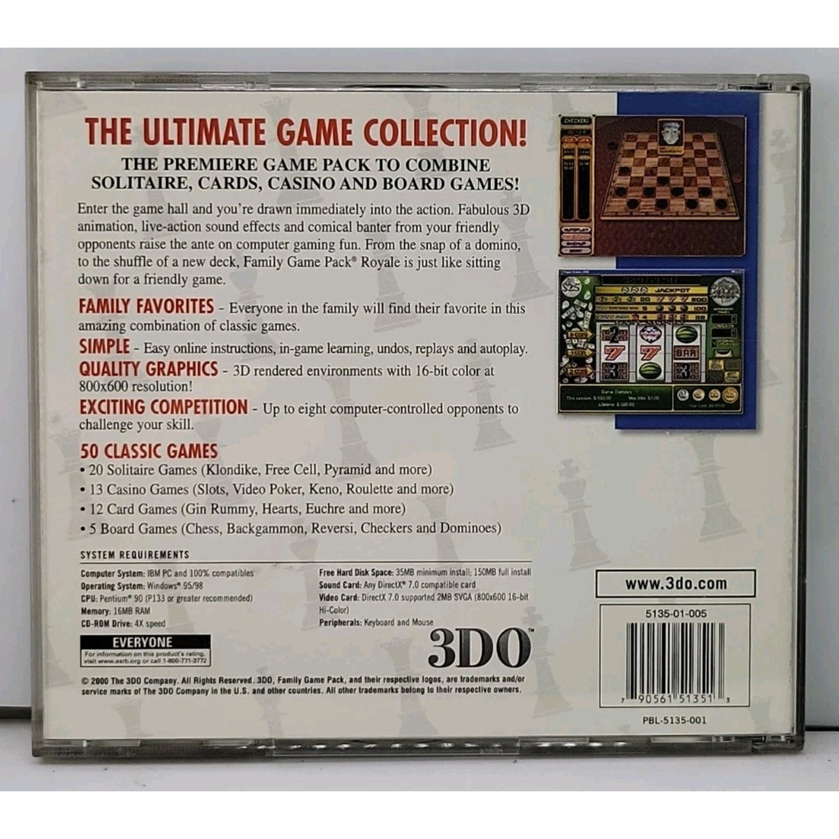 Family Game Pack Royale Jewel Case (PC, 2000)