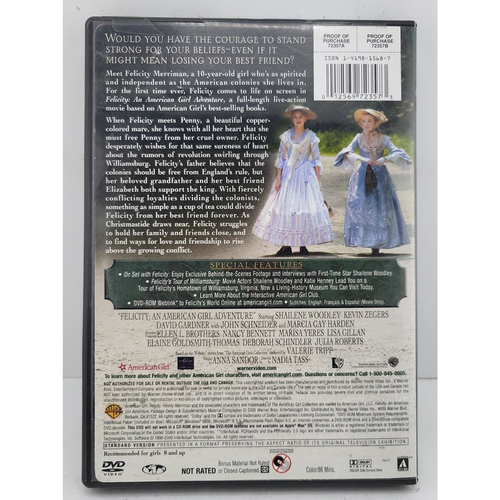 Felicity-An American Girl Adventure (DVD, 2005)