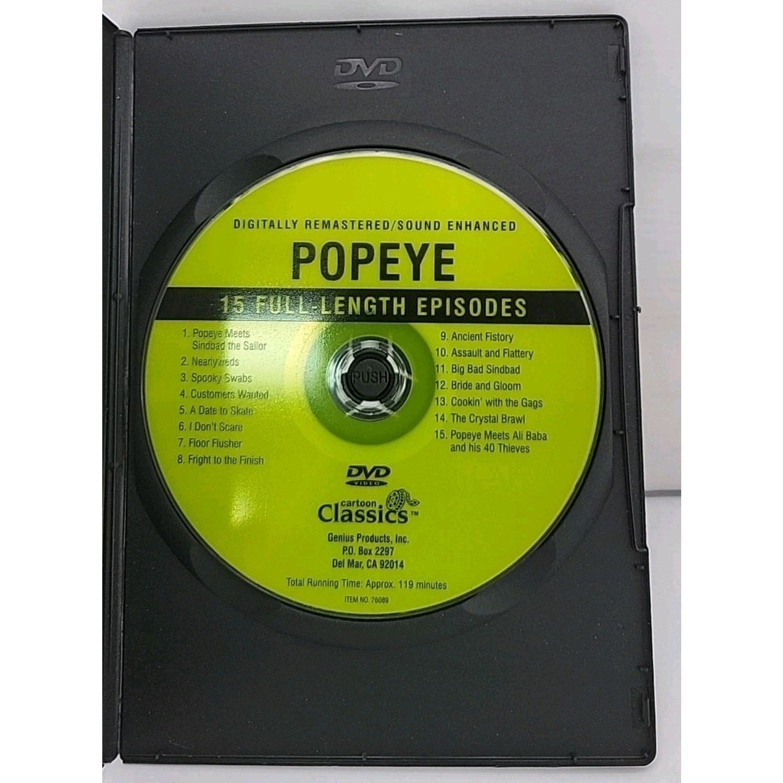 Popeye 2 Hours of Cartoons (DVD 2005) - B&W, Digitally Remastered, 2005, AMC