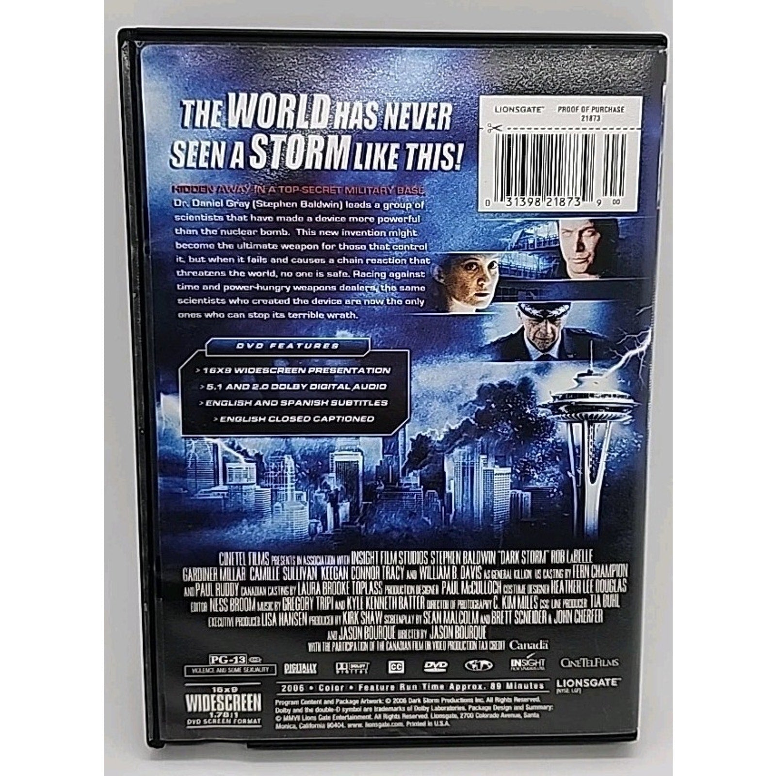 Dark Storm DVD Stephen Baldwin