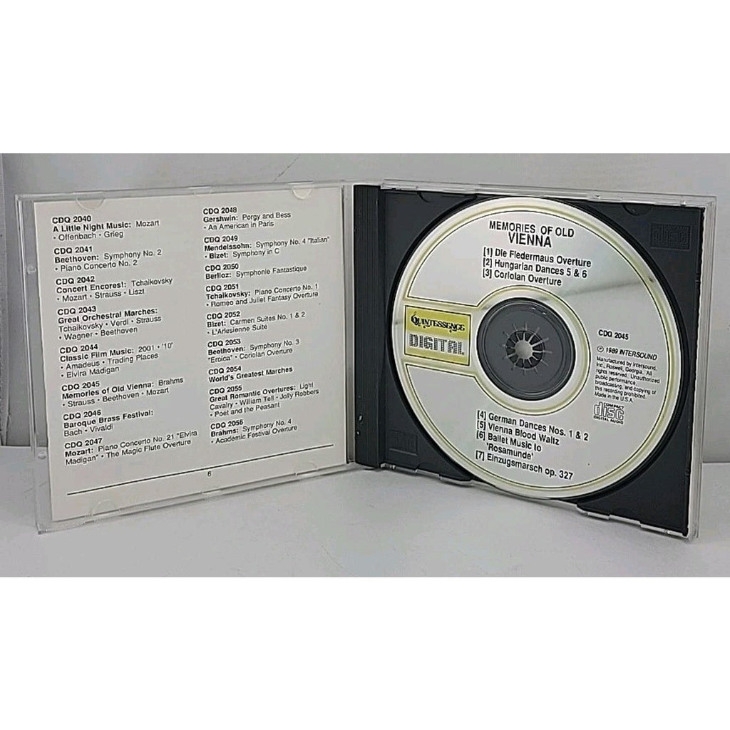 Memories of Old Vienna - Brahms Strauss Beethoven Mozart CD By Alfred Gerhardt