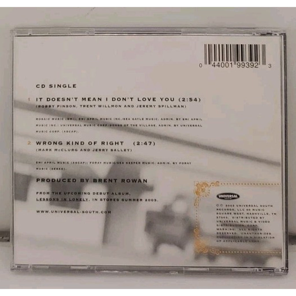 It Doesn't Mean I Don't Love You by Mchayes (CD Single, 2003)