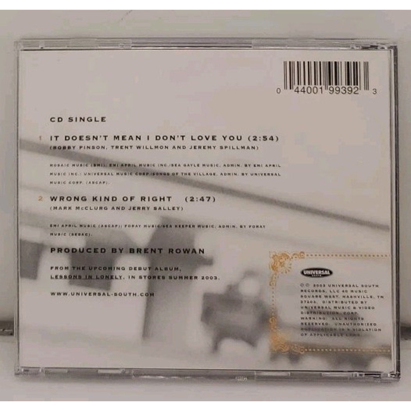 It Doesn't Mean I Don't Love You by Mchayes (CD Single, 2003)
