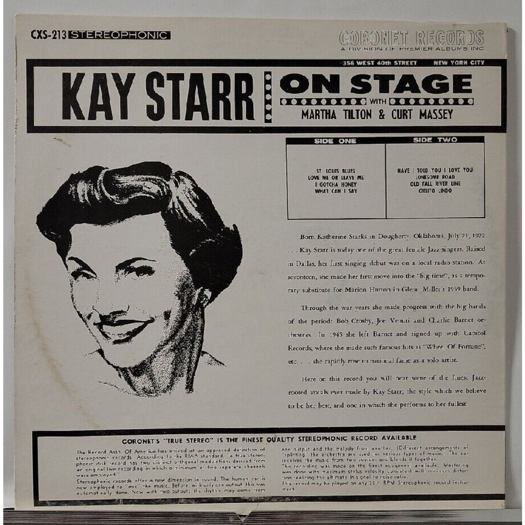 Kay Starr With Martha Tilton & Curt Massey (Record)