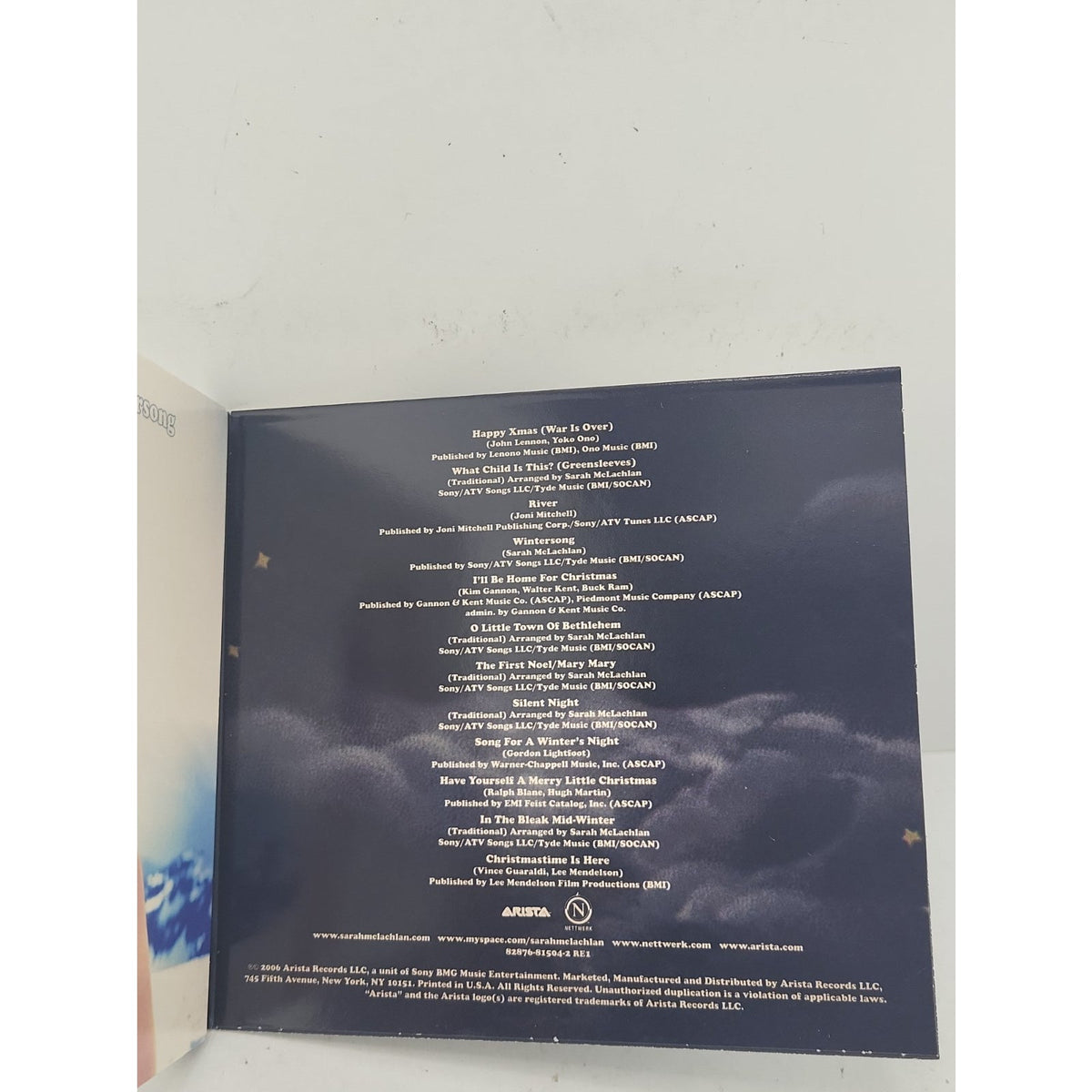 Wintersong by Sarah McLachlan (CD, 2006)