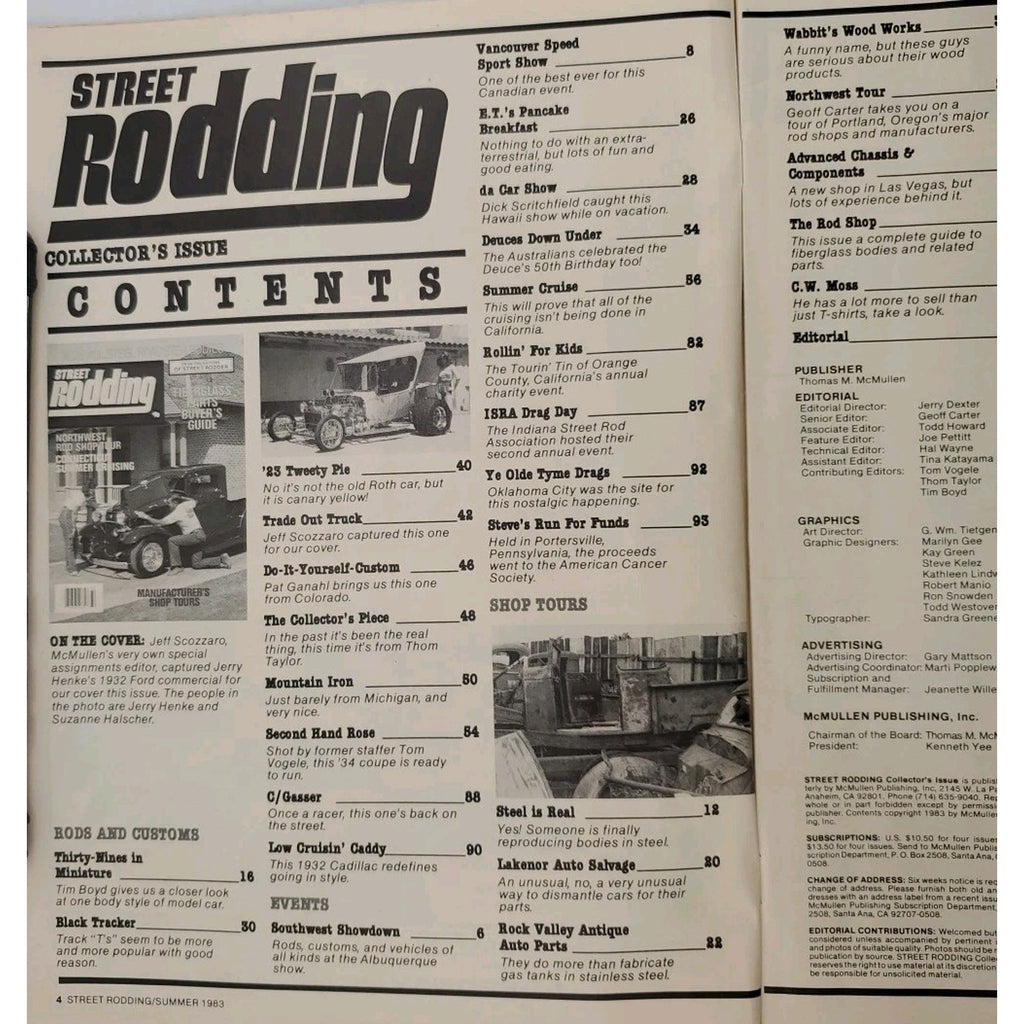 Street Rodding Magazine Summer 1983