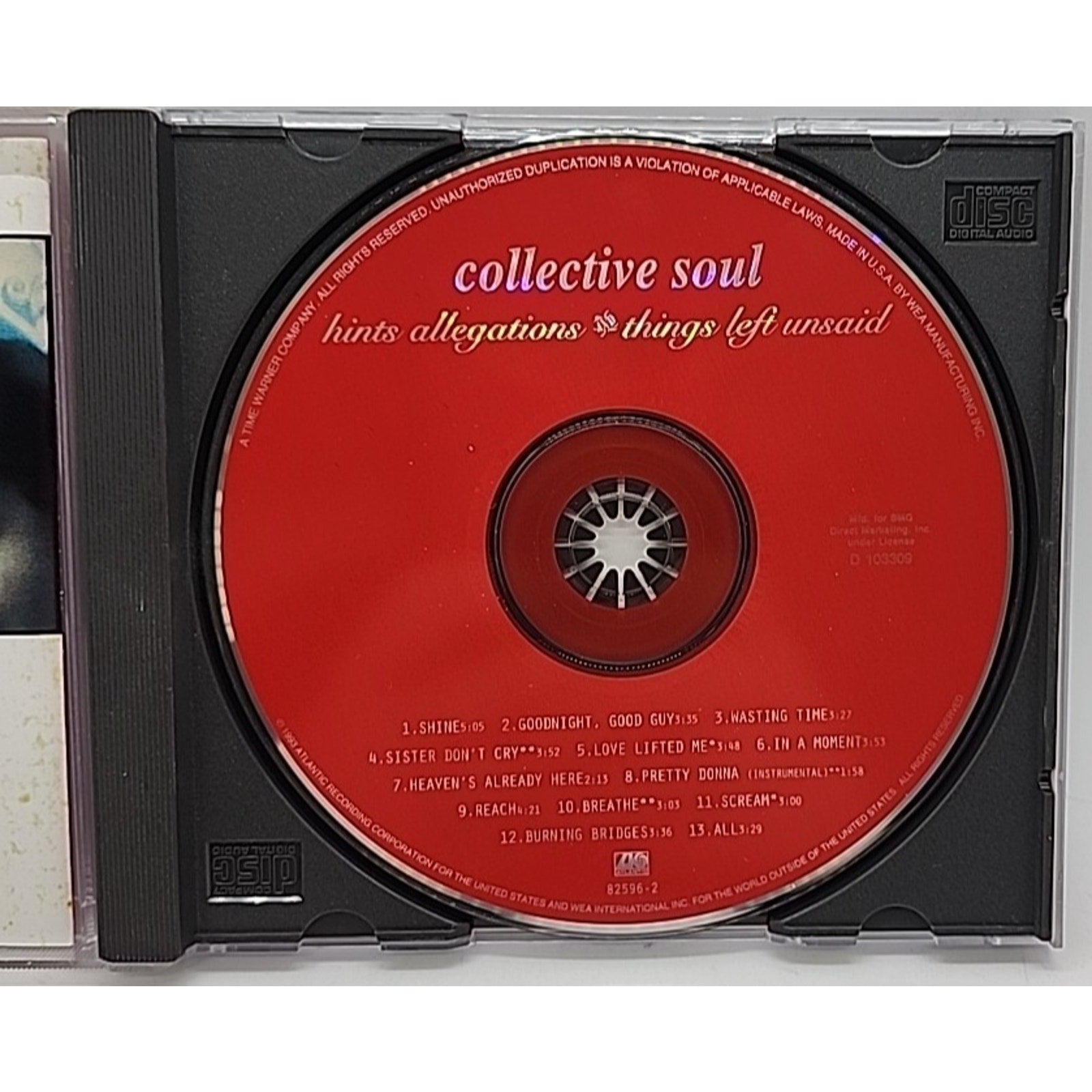 Hints, Allegations & Things Left Unsaid by Collective Soul (CD, Mar-1994)