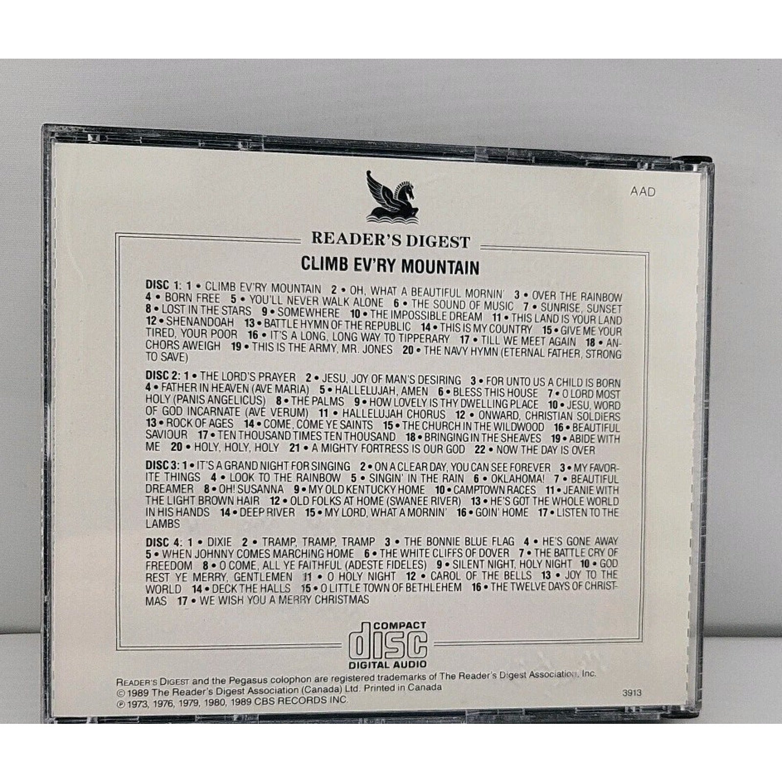 Reader's Digest Climb Ev'ry Mountain 4 Disc Set