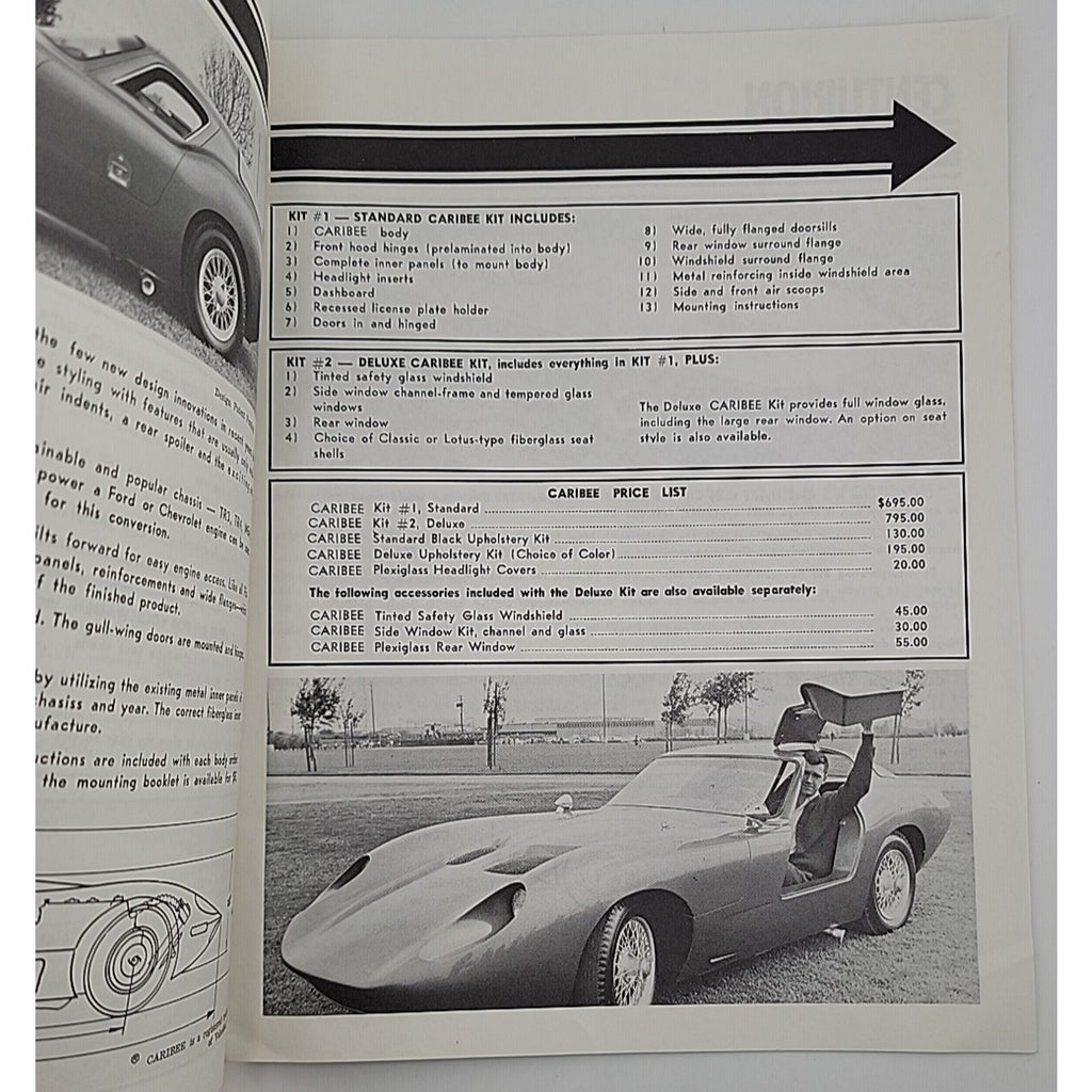 1966 Fiberfab Magazine Ad Aztec II Centurion Kit Car Fiberglass Bodies