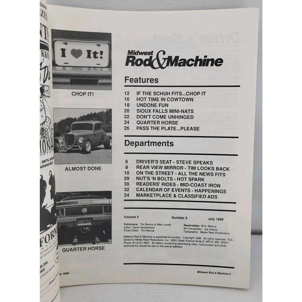 Midwest Rod & Machine July 1988