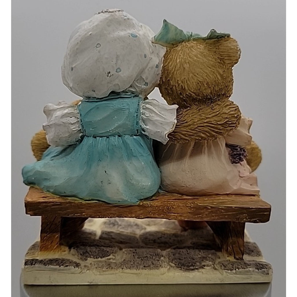 Cherished Teddies Tracie And Nicole Figurine Side By Side With Friends 911372