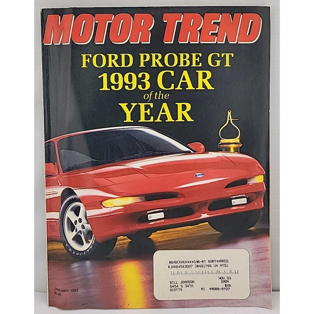 Motor Trend Magazine - January 1993 - Volume 45 Number 1