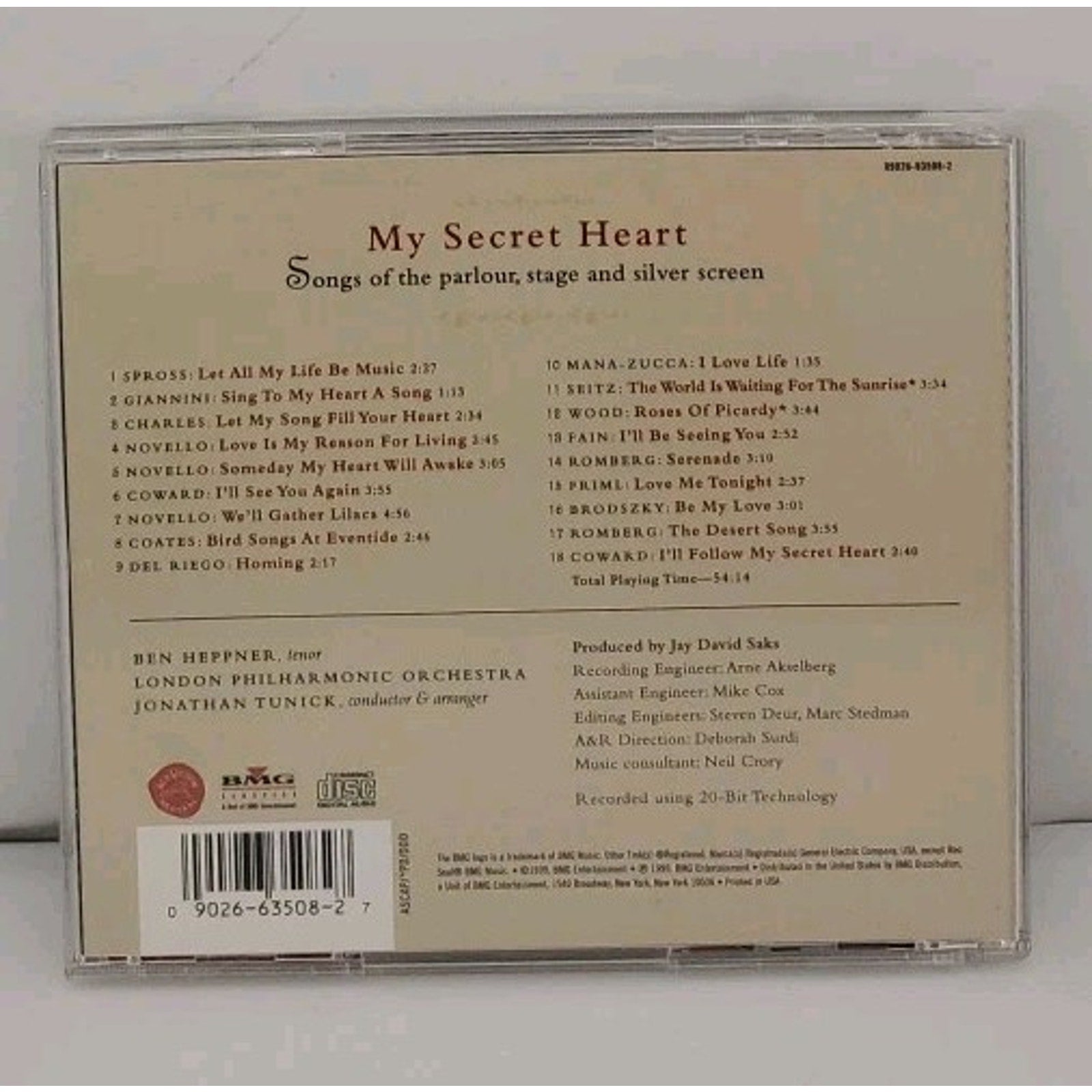 My Secret Heart by Heppner, Ben (CD, 1999)
