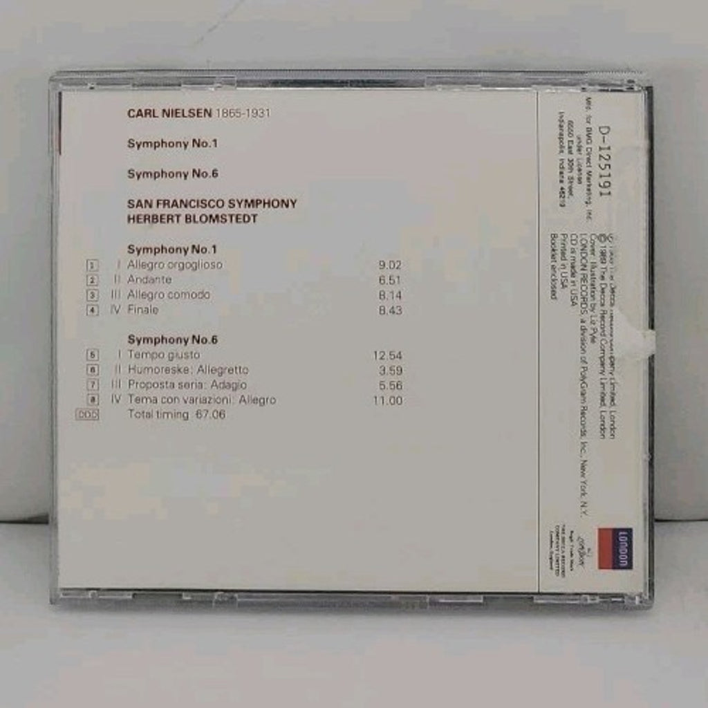 Nielsen Symphonies 1 & 6 - San Francisco Symphony - Herbert Blomstedt CD