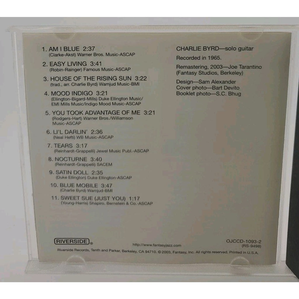 Solo Flight by Charlie Byrd (CD, 2003)