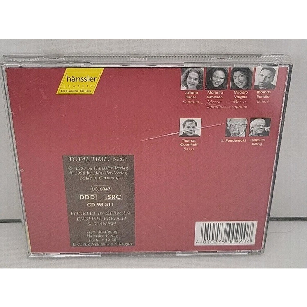 Crédo by Penderecki / Banse / Randle / Rilling / Obf Orch (CD, 2000)