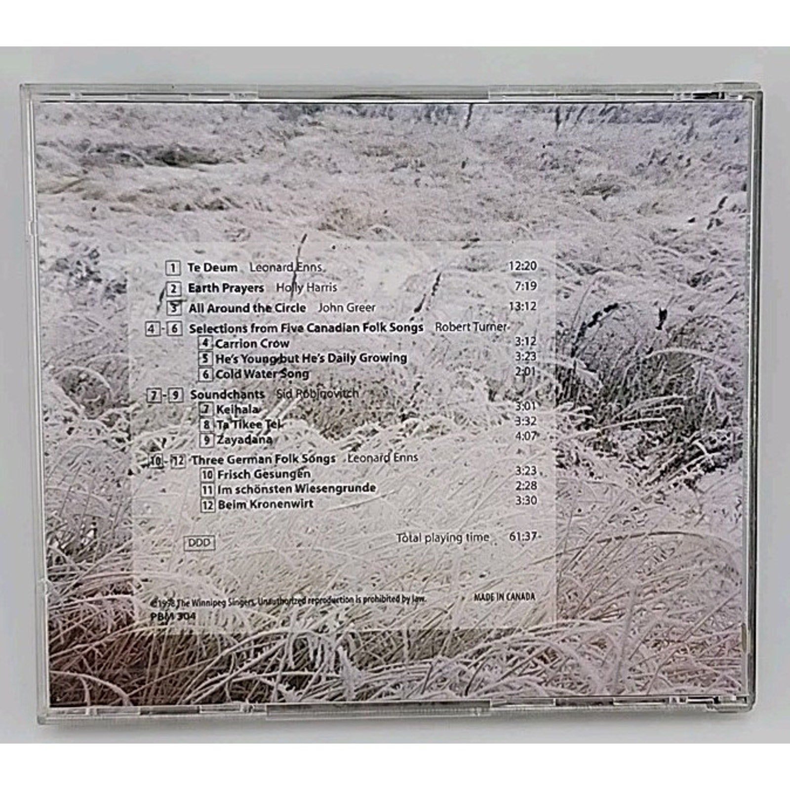 Prairie Voices The Winnipeg Singers CD