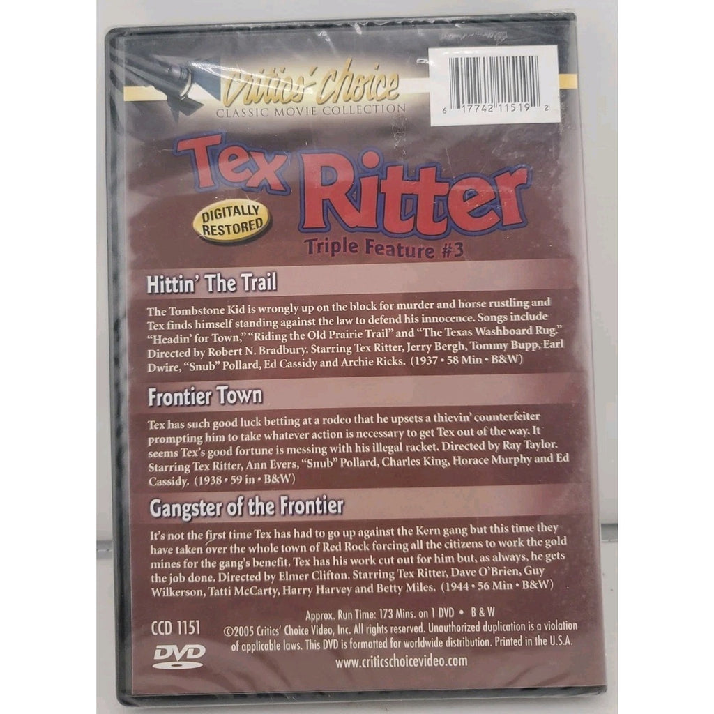 Tex Ritter Triple Feature #3 (DVD)