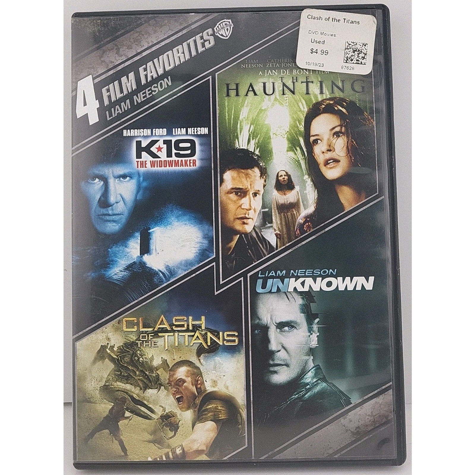 4 Film Favorites Liam Neeson K19 The Widowmaker, Haunting, Clash/Titans, Unknown
